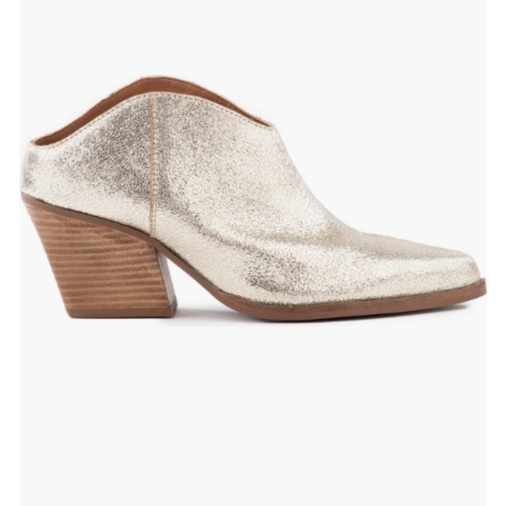 Seychelles Fancy Affair Leather Platinum Mules sz 9 (fits like a 10) - Picture 6 of 8